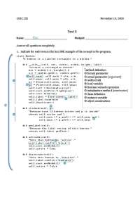 COSC 235 Test 3 - Python Programming Concepts - Prof. David A. Sykes
