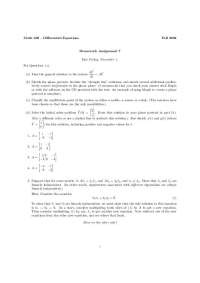 Math 308 Homework Assignment 7 - Differential Equations