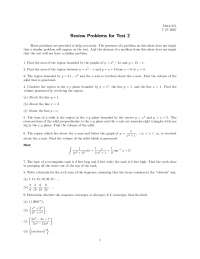 Review Problems for Test 2 - Calculus 2 | MATH 211 - Docsity