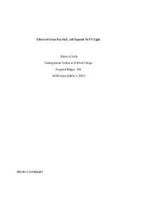 Investigating the Survival of E. coli Exposed to UV Light with Green Tea Extract