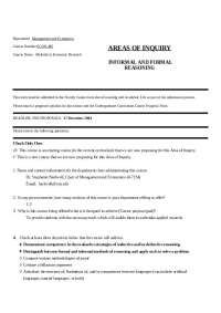 Methods in Economic Research: A Course Proposal for ECON 485 - Prof. George K. Zestos