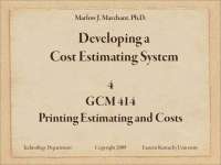 Lecture Slides on Developing a Cost Estimating System | GCM 414