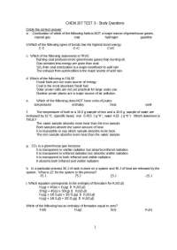Exam 3 Study Questions - General Chemistry I | CHEM 207