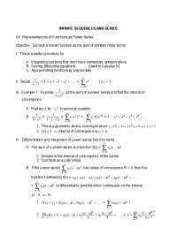 Lecture Notes on Infinite Sequence and Series | MATH 1920