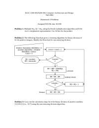 Practice Problems on Computer Architecture and Design - Assignment 4 ...