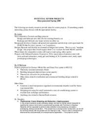 Senior Project Ideas in Mechanical Engineering from Spring 2008 - Prof. Kenneth E. Lulay