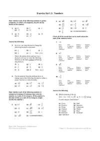 Exercise Set 1.1: Numbers - Fundamentals of Mathematics | MATH 1300