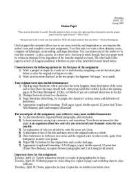 ENGL 102 Drama Assignment: Write a Dramatic Scene and Reflective Essay - Prof. Heidi M. Ha