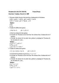 Assignment 6 for Applied Differential Equation I | MATH 2310