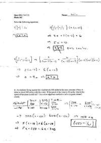 Quiz 16 Solutions - Elementary Algebra | MATH 102