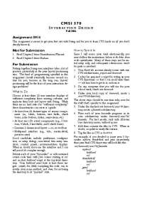 Assignment 2 for Interaction Design - Fall 2006 | CMSI 370