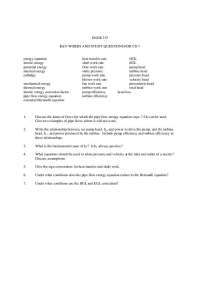 ENGR 335 Study Notes for Chapter 7: Energy Equations in Fluid Mechanics