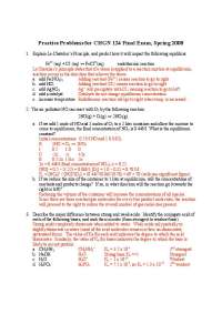Chemical Equilibrium, Acid-Base Equilibria, and Diffusion