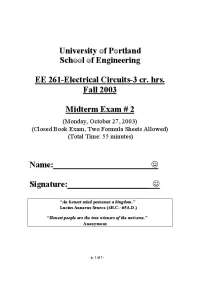 4 Solved Questions on Electrical Circuit - Midterm Exam 2 | EE 261