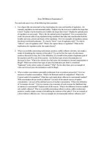 Econ 356 Midterm: Regulation, Exclusion, and Market Concentration - Prof. Thomas Tenerelli