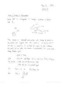 Work and Energy in Electrostatics - Handwritten Notes | PHYS 311