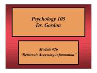 Retrieval: Accessing Information - Lecture Slides | PSY 105