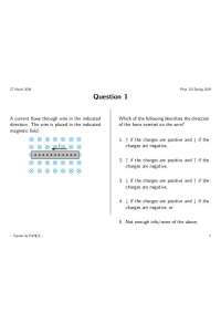 Physics 132: Magnetic Forces and Torques on Wires and Loops - Prof. David Collins