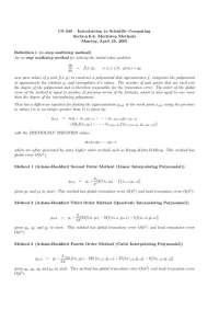Multistep Methods in Scientific Computing | CS 340