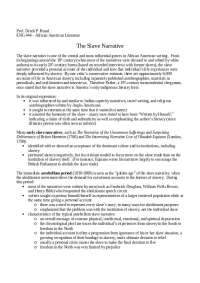 The Slave Narrative - African American Literature | ENG 444