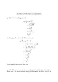Solutions to Trigonometry Homework: Calculating Sines, Cosines, and Graphs - Prof. John Pe