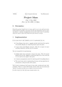 Project Maze for Introduction to Computer Systems | EAST XLIST