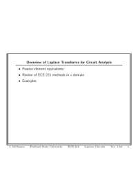 Overview of Laplace Transforms for Circuit Analysis | ECE 222
