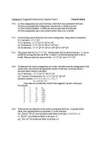 Chem151 Solutions: Electron Configurations, Ionization Energies, and Ionic Bonding