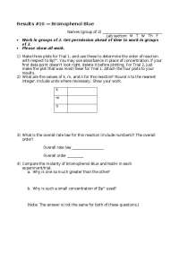 Lab Report: Investigating the Reaction of Bromophenol Blue with NaOH