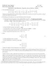 Linear Algebra Homework 5: Determinants and Inverse Matrices