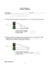 6 Questions on Trigonometry - Applications - Project | MAC 1114