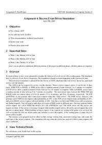 CSCI 204: Discrete Event Simulation Assignment for CS II