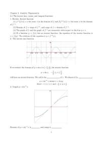 Analytic Trigonometry - Lecture Notes | MATH 124