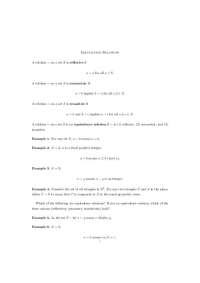 Equivalence Relations and Equivalence Classes