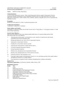 MATH 1213: Trig Course Outline (Fall 2007) - NW Arkansas Community College