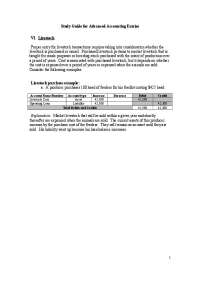 Advanced Accounting: Livestock Transactions and Accounting Entries