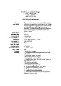 Java Programming - Study Guide for Exam | CIS 216
