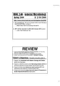 Review Sheet for General Microbiology | BIOL 240