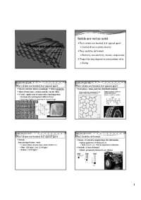 Lecture Slides on Solids are not so Solid | PH 104