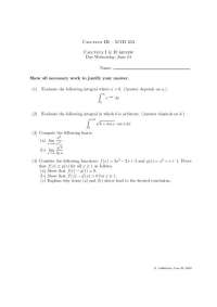 Calculus III - MTH 253: Assignment Solutions