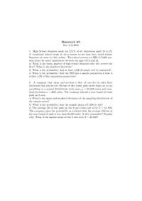 Assignment 9 for Introduction to Probability and Statistics | MAT 135