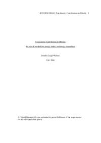 Non-Genetic Contributions to Obesity: The Role of Metabolism, Energy Intake, and Energy Expenditure | PSY 451