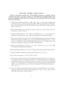 Math 345A Fall 2008 Midterm Exam Solutions - Prof. Jeff S. Miller