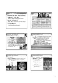 Temperature, Heat and Thermal Expansion: Understanding the Differences - Prof. Albert A. G
