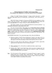 Consumer Protection and the 'Right of Usage': An Analysis of 'Le Balzar' Case