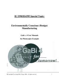 Environmentally Conscious Manufacturing - Lecture Notes | IE 5390