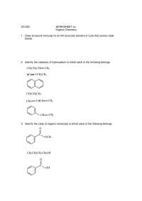 Organic Chemistry Worksheet: Structures, Hydrocarbons, Monomers, Polymers - Prof. Zelda Zi