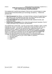 Assessing Tech Competencies: Word, Excel, and PowerPoint