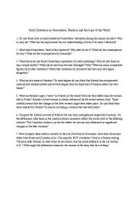 Study Questions on Greek Mythology: Prometheus, Pandora, and Creation Myths - Prof. Bradle