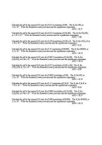 Practice Problems with Answer Key for General Chemistry II | CHEM 1120